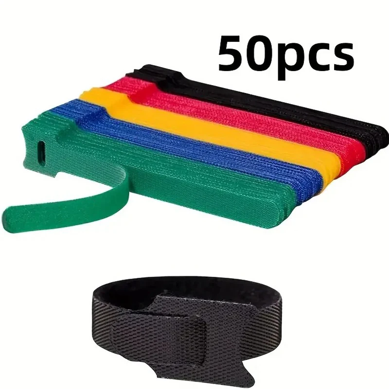 Gear Tie Reusable - 50 adet Yeniden Kullanılabilir Kanca ve