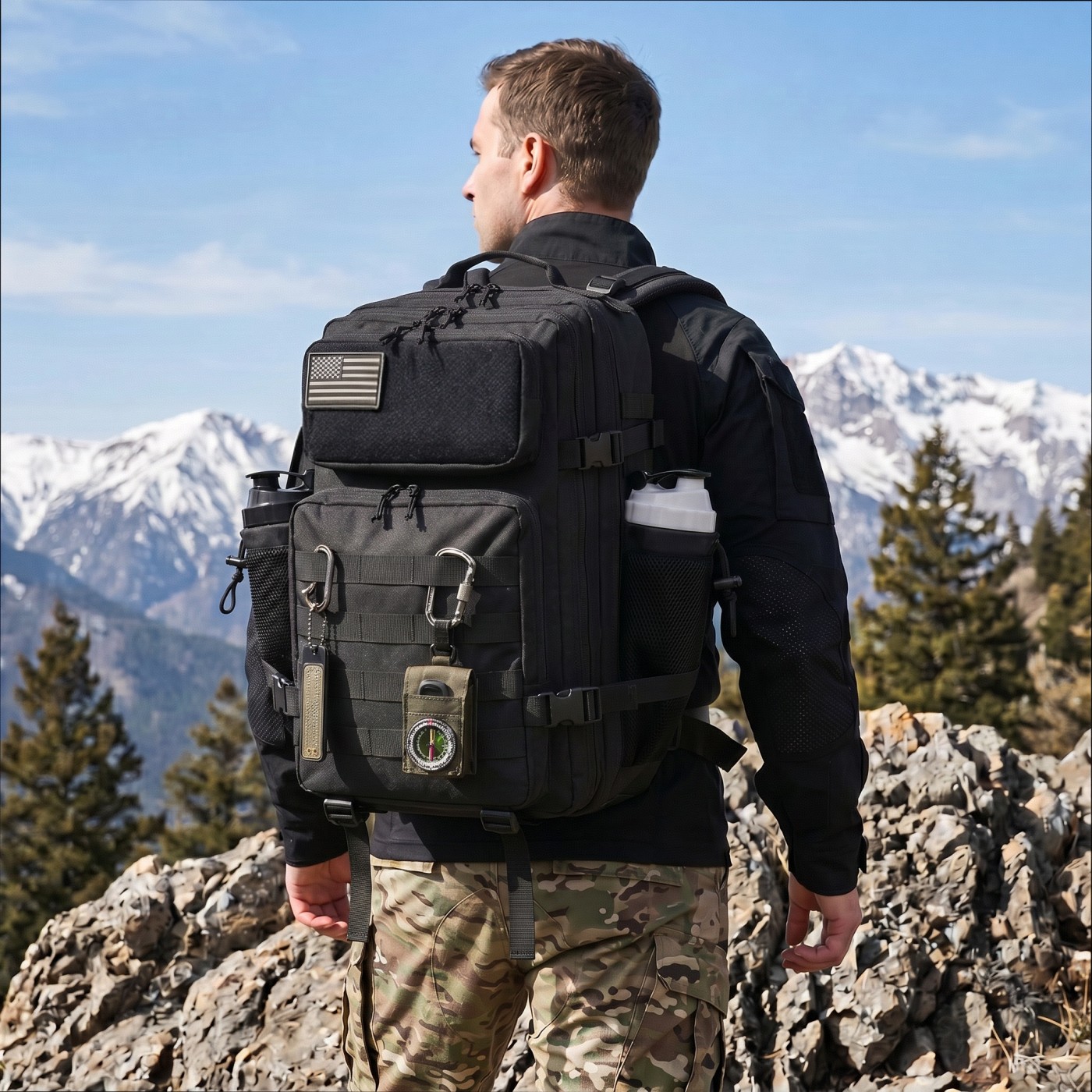 Edc Carry Backpack - 45L Büyük Kapasiteli Taktik Balıkçılık Sırt